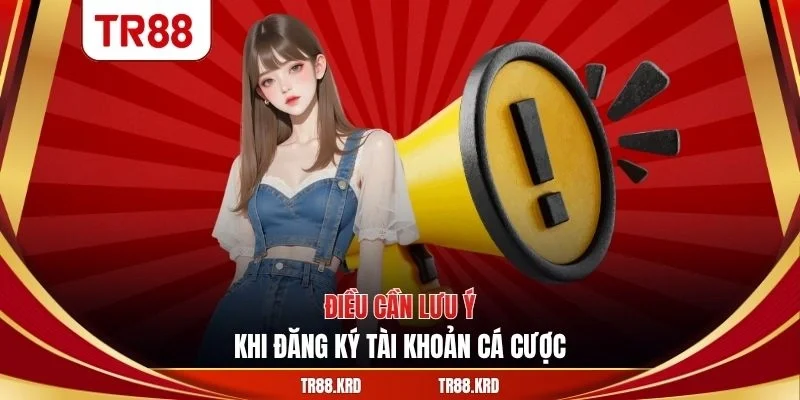 Điều cần lưu ý khi đăng ký tài khoản cá cược