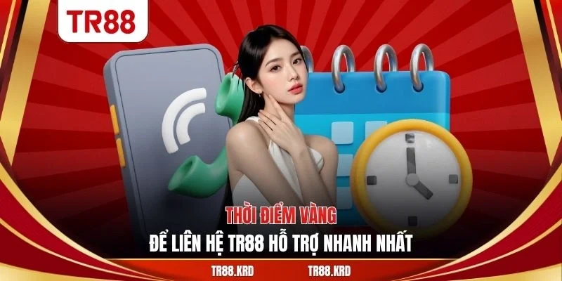 Thời điểm vàng để liên hệ TR88 hỗ trợ nhanh nhất